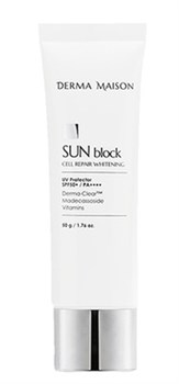 Солнцезащитный крем MEDI-PEEL Derma Maison Sun Block Cell Repair Whitening SPF50+PA++++, 50гр - фото 12941